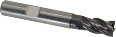 Guhring - 8mm, 12mm LOC, 8mm Shank Diam, 58mm OAL, 4 Flute, Solid Carbide Square End Mill - Single End, FIREX Finish, Spiral Flute, 35/38° Helix, Centercutting, Right Hand Cut, Right Hand Flute, Series 3731 - Americas Industrial Supply