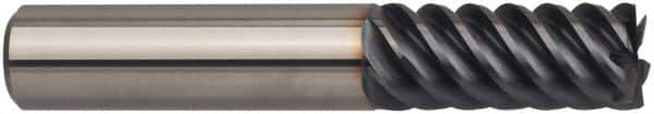 Guhring - 5/8", 6 Flute, Single End, Solid Carbide, 0.031" Corner Radius End Mill - 3-1/2" OAL, 45° Helix, Right Hand Flute, 1-1/4" LOC, Right Hand Cut - Americas Industrial Supply