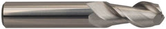 Guhring - 3/8", 7/8" LOC, 3/8" Shank Diam, 2-1/2" OAL, 2 Flute, Solid Carbide Square End Mill - Single End, Uncoated, Spiral Flute, 45° Helix, Centercutting, Right Hand Cut, Right Hand Flute, Series 3174 - Americas Industrial Supply