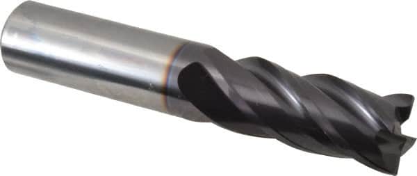 Guhring - 5/8", 1-1/4" LOC, 5/8" Shank Diam, 3-1/2" OAL, 4 Flute, Solid Carbide Square End Mill - Single End, FIREX Finish, Spiral Flute, 35/38° Helix, Centercutting, Right Hand Cut, Right Hand Flute, Series 3114 - Americas Industrial Supply