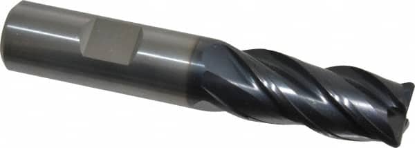 Guhring - 5/8", 4 Flute, Single End, Solid Carbide, 1/16" Corner Radius End Mill - 3-1/2" OAL, 35/38° Helix, Right Hand Flute, 1-1/4" LOC, Right Hand Cut - Americas Industrial Supply