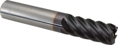 Guhring - 1/2", 6 Flute, Single End, Solid Carbide, 1/16" Corner Radius End Mill - 3" OAL, 45° Helix, Right Hand Flute, 1" LOC, Right Hand Cut - Americas Industrial Supply