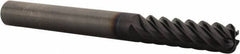 Guhring - 1/4", 6 Flute, Single End, Solid Carbide, 1/16" Corner Radius End Mill - 2-1/2" OAL, 45° Helix, Right Hand Flute, 3/4" LOC, Right Hand Cut - Americas Industrial Supply