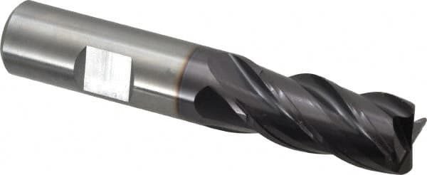 Guhring - 5/8", 4 Flute, Single End, Solid Carbide, 1/16" Corner Radius End Mill - 3-1/2" OAL, 35/38° Helix, Right Hand Flute, 1-1/4" LOC, Right Hand Cut - Americas Industrial Supply