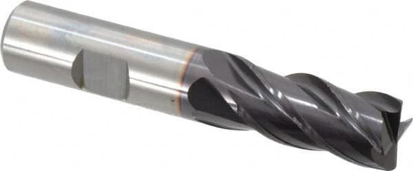 Guhring - 5/8", 4 Flute, Single End, Solid Carbide, 0.031" Corner Radius End Mill - 3-1/2" OAL, 35/38° Helix, Right Hand Flute, 1-1/4" LOC, Right Hand Cut - Americas Industrial Supply
