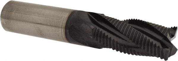 Guhring - 5/8" Diam, Fine Pitch, 1-1/4" LOC, 4 Flute Solid Carbide Roughing Square End Mill - FIREX Finish, 3-1/2" OAL, 5/8" Shank Diam, Single End, Centercutting - Americas Industrial Supply