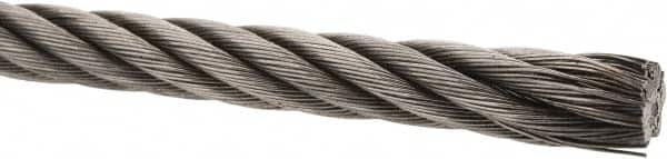 Value Collection - 3/8" Diam, Aircraft Cable - 11,800 Lb Breaking Strength, 6 x 37 IWRC - Americas Industrial Supply