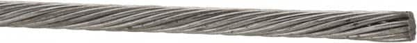 Value Collection - 5/32" Diam, Aircraft Cable - 3,300 Lb Breaking Strength, 1 x 19 Single Strand - Americas Industrial Supply