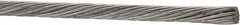 Value Collection - 5/32" Diam, Aircraft Cable - 3,300 Lb Breaking Strength, 1 x 19 Single Strand - Americas Industrial Supply