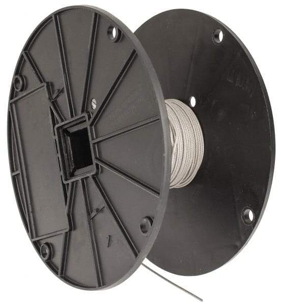 Value Collection - 1/16" x 3/64" Diam, Aircraft Cable - 270 Lb Breaking Strength, 7 x 7 Strand Core, Vinyl Coating - Americas Industrial Supply