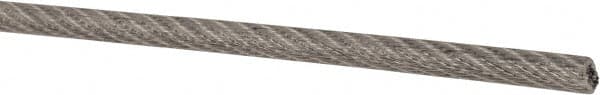 Value Collection - 1/8" x 3/32" Diam, Aircraft Cable - 920 Lb Breaking Strength, 7 x 7 Strand Core, Vinyl Coating - Americas Industrial Supply