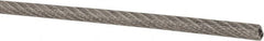 Value Collection - 1/8" x 3/32" Diam, Aircraft Cable - 920 Lb Breaking Strength, 7 x 7 Strand Core, Vinyl Coating - Americas Industrial Supply