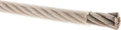 Value Collection - 7/16" x 3/8" Diam, Aircraft Cable - 12,000 Lb Breaking Strength, 7 x 19 Strand Core, Vinyl Coating - Americas Industrial Supply