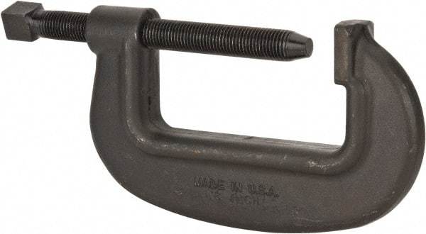 Wilton - Extra Heavy-Duty 8-1/2" Max Opening, 3-5/8" Throat Depth, Forged Steel Standard C-Clamp - 31,250 Lb Capacity, 0" Min Opening, Standard Throat Depth, Cold Drawn Steel Screw - Americas Industrial Supply