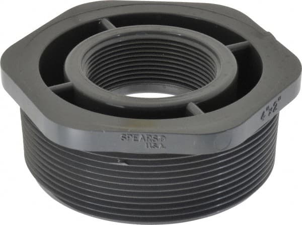 Value Collection - 4 x 2" PVC Plastic Pipe Reducer Bushing - Schedule 80, MIPT x FIPT End Connections - Americas Industrial Supply