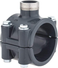 Value Collection - 2 x 1/2" PVC Plastic Pipe Clamp On Saddle with Viton O-Ring - Schedule 80, Pipe O.D. x SR Fipt End Connections - Americas Industrial Supply