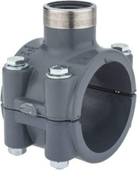 Value Collection - 2 x 3/4" CPVC Plastic Pipe Clamp On Saddle with Viton O-Ring - Schedule 80, Pipe O.D. x SR Fipt End Connections - Americas Industrial Supply