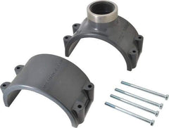 Value Collection - 6 x 2" PVC Plastic Pipe Clamp On Saddle with Viton O-Ring - Schedule 80, Pipe O.D. x SR Fipt End Connections - Americas Industrial Supply