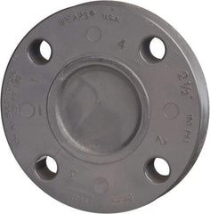 Value Collection - 2-1/2" Pipe, 7" OD, PVC Blind Pipe Flange - Schedule 80, Gray - Americas Industrial Supply