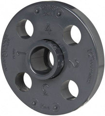 Value Collection - 1/2" Pipe, 3-1/2" OD, PVC Socket Pipe Flange - Schedule 80, Gray - Americas Industrial Supply