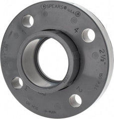 Value Collection - 2-1/2" Pipe, 7" OD, PVC Socket Pipe Flange - Schedule 80, Gray - Americas Industrial Supply