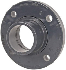 Value Collection - 3" Pipe, 7-1/2" OD, PVC Spigot Pipe Flange - Schedule 80, Gray - Americas Industrial Supply