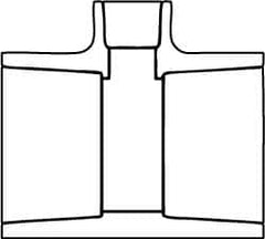 Value Collection - 8 x 8 x 6" PVC Plastic Pipe Reducing Tee - Schedule 40, All Slip End Connections - Americas Industrial Supply