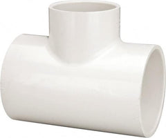 Value Collection - 4 x 4 x 3" PVC Plastic Pipe Reducing Tee - Schedule 40, All Slip End Connections - Americas Industrial Supply