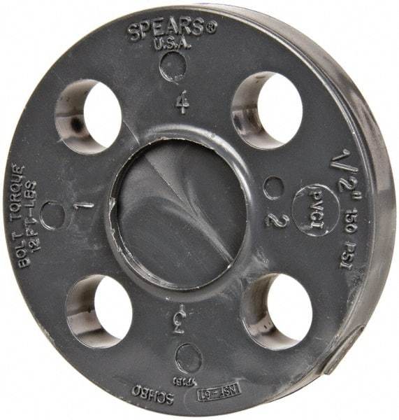 Value Collection - 1/2" Pipe, 3-1/2" OD, PVC Blind Pipe Flange - Schedule 80, Gray - Americas Industrial Supply