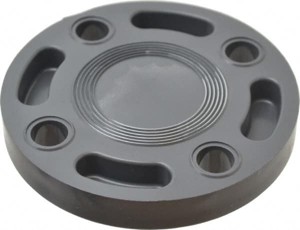 Value Collection - 1-1/2" Pipe, 5" OD, PVC Blind Pipe Flange - Schedule 80, Gray - Americas Industrial Supply