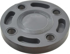 Value Collection - 1-1/2" Pipe, 5" OD, PVC Blind Pipe Flange - Schedule 80, Gray - Americas Industrial Supply
