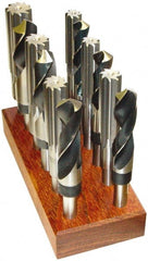 Made in USA - 5/8 to 1", High Speed Steel Reduced Shank Drill Bit Set - Americas Industrial Supply
