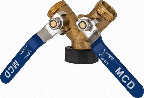 Midwest Control - 3/4 NH Garden Hose Coupler - Brass, Female Swivel Nut to Male Hose Connector - Americas Industrial Supply