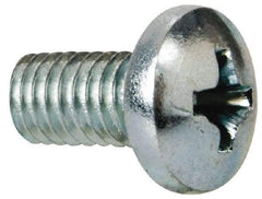 Value Collection - #10-32 UNF Thread, 3/8" Length Under Head, Phillips Drive Steel Thread Cutting Screw - Pan Head, Grade 2, Point Type F, Zinc-Plated Finish - Americas Industrial Supply