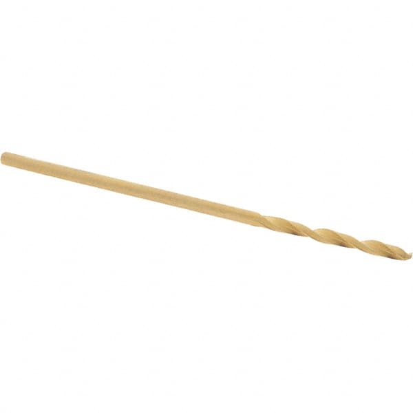 Guhring - #59 118° High Speed Steel Jobber Drill - TiN Finish, Right Hand Cut, Spiral Flute, Straight Shank, 34mm OAL, Standard Point - Americas Industrial Supply