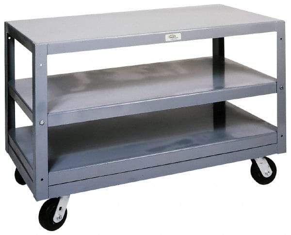 Made in USA - 3,000 Lb Capacity, 24" Wide x 48" Long x 32" High Transport Cart - 1 Shelf, Steel - Americas Industrial Supply