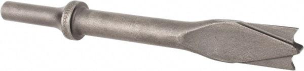 Made in USA - 6" OAL, 5/8" Shank Diam, Panel Cutter Chisel - Round Drive, Round Shank, Alloy Steel - Americas Industrial Supply