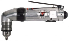 Universal Tool - 3/8" Reversible Keyed Chuck - Right Angle Handle, 1,800 RPM, 4.6 CFM, 0.5 hp, 90 psi - Americas Industrial Supply