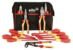 Wiha - 13 Piece Insulated Hand Tool Set - Comes in Canvas Bag - Americas Industrial Supply