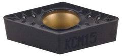 Kennametal - DCMT32.52 MP Grade KCM15 Carbide Turning Insert - TiCN/Al2O3 Finish, 55° Diamond, 3/8" Inscr Circle, 5/32" Thick, 1/32" Corner Radius - Americas Industrial Supply