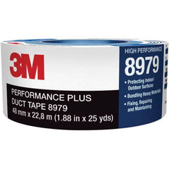 3M - 54.8m x 144mm x 12.1 mil Blue Polyethylene Cloth Duct Tape - Americas Industrial Supply