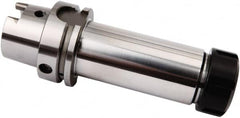 Accupro - 1/32" to 5/8" Capacity, 5" Projection, HSK63A Hollow Taper, ER25 Collet Chuck - 0.003mm TIR, Through-Spindle - Exact Industrial Supply