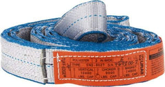 Lift-All - 6' Long x 2" Wide, 12,400 Lb Vertical Capacity, 2 Ply, Polyester Web Sling - 9,900 Lb Choker Capacity - Americas Industrial Supply