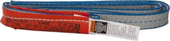 Lift-All - 4' Long x 1" Wide, 1,600 Lb Vertical Capacity, 1 Ply, Polyester Web Sling - 1,250 Lb Choker Capacity - Americas Industrial Supply
