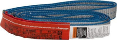 Lift-All - 8' Long x 1" Wide, 1,600 Lb Vertical Capacity, 1 Ply, Polyester Web Sling - 1,250 Lb Choker Capacity - Americas Industrial Supply