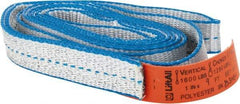 Lift-All - 9' Long x 1" Wide, 1,600 Lb Vertical Capacity, 1 Ply, Polyester Web Sling - 1,250 Lb Choker Capacity - Americas Industrial Supply