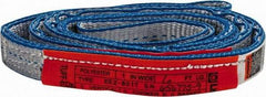 Lift-All - 6' Long x 1" Wide, 3,200 Lb Vertical Capacity, 2 Ply, Polyester Web Sling - 2,500 Lb Choker Capacity - Americas Industrial Supply