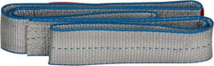 Lift-All - 4' Long x 2" Wide, 3,200 Lb Vertical Capacity, 1 Ply, Polyester Web Sling - 2,500 Lb Choker Capacity - Americas Industrial Supply