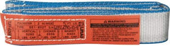 Lift-All - 5' Long x 2" Wide, 3,200 Lb Vertical Capacity, 1 Ply, Polyester Web Sling - 2,500 Lb Choker Capacity - Americas Industrial Supply