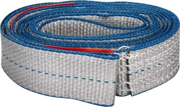Lift-All - 8' Long x 2" Wide, 3,200 Lb Vertical Capacity, 1 Ply, Polyester Web Sling - 2,500 Lb Choker Capacity - Americas Industrial Supply